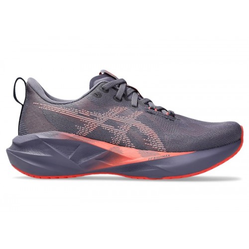 Кроссы ASICS Novablast 5 Greyish Purple Coral Reef (W) - женская сетка размеров