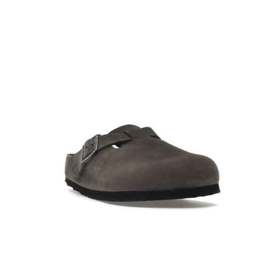 Birkenstock Boston Soft Footbed Oiled Leather Iron Grey - купить с доставкой из Америки