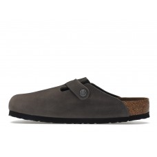 Birkenstock Boston Soft Footbed Oiled Leather Iron Grey