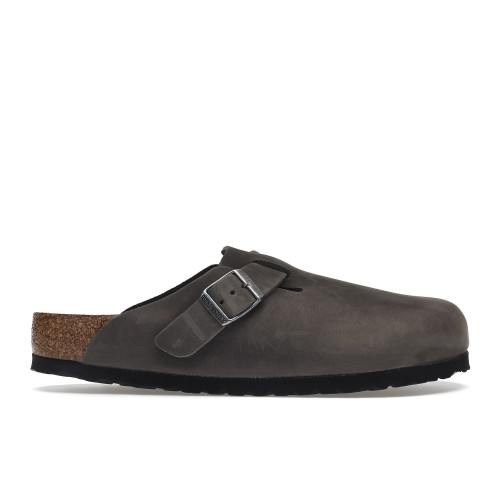 Birkenstock Boston Soft Footbed Oiled Leather Iron Grey - купить с доставкой из Америки