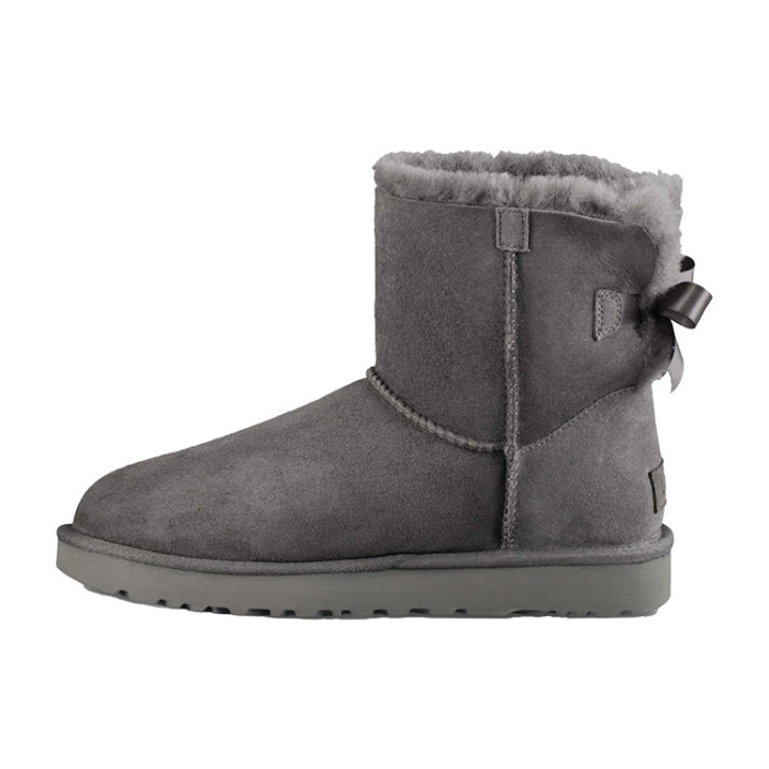 UGG Wmns Mini Bailey Bow II Boot Grey - женская сетка размеров UGG Wmns Mini Bailey Bow II Boot Grey - женская сетка размеров