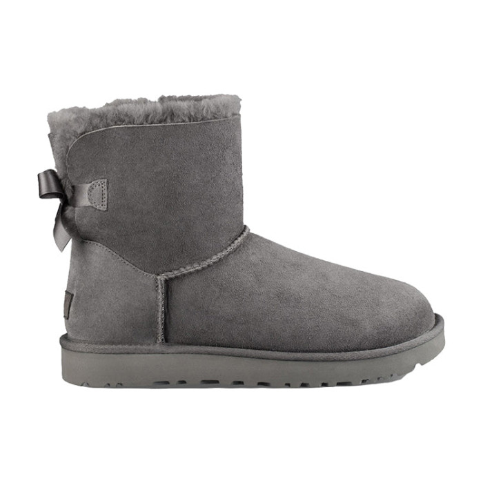 UGG Wmns Mini Bailey Bow II Boot Grey - женская сетка размеров UGG Wmns Mini Bailey Bow II Boot Grey - женская сетка размеров