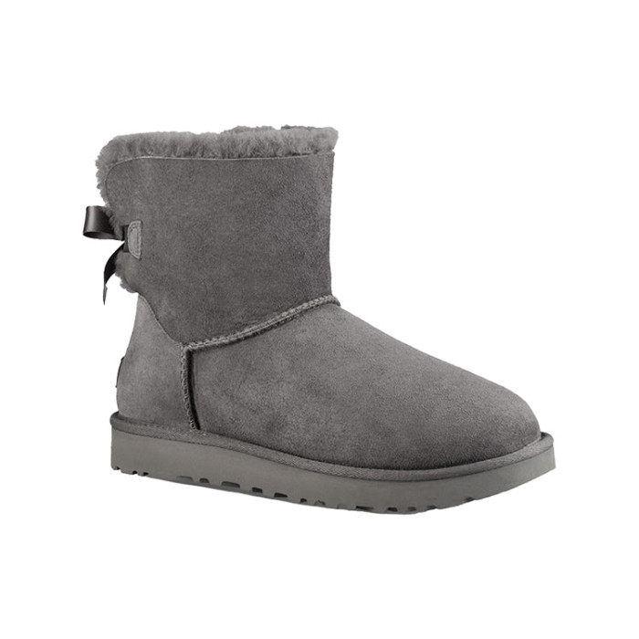 UGG Wmns Mini Bailey Bow II Boot Grey - женская сетка размеров UGG Wmns Mini Bailey Bow II Boot Grey - женская сетка размеров