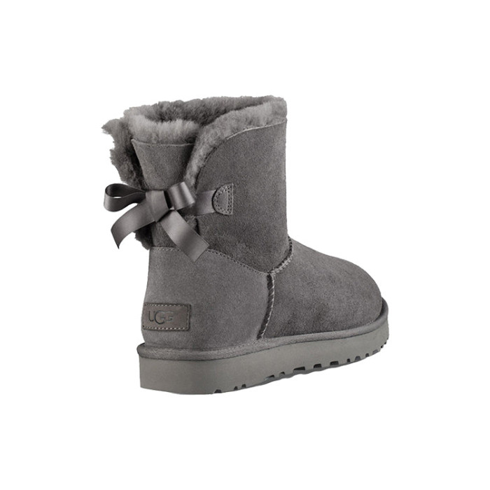 UGG Wmns Mini Bailey Bow II Boot Grey - женская сетка размеров UGG Wmns Mini Bailey Bow II Boot Grey - женская сетка размеров