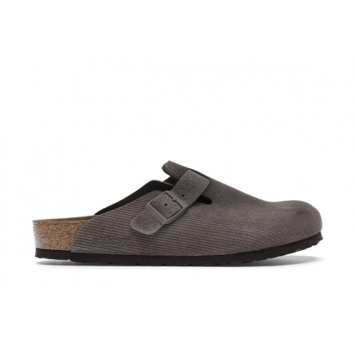 Birkenstock Boston Clogs Stussy Anthracite - мужская сетка размеров