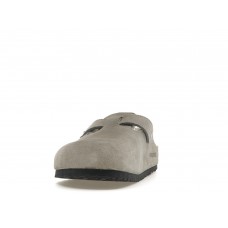 Birkenstock Boston Shearling Suede Stone Coin