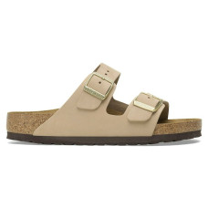 Birkenstock Arizona Soft Footbed Nubuck Leather Sandcastle