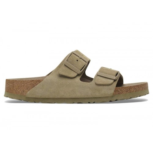 Birkenstock Arizona Soft Footbed Suede Faded Khaki - мужская сетка размеров