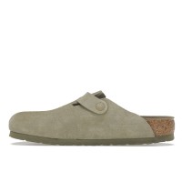 Birkenstock Boston Soft Footbed Suede Faded Khaki