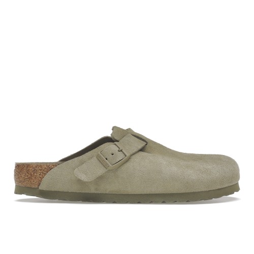 Birkenstock Boston Soft Footbed Suede Faded Khaki - мужская сетка размеров