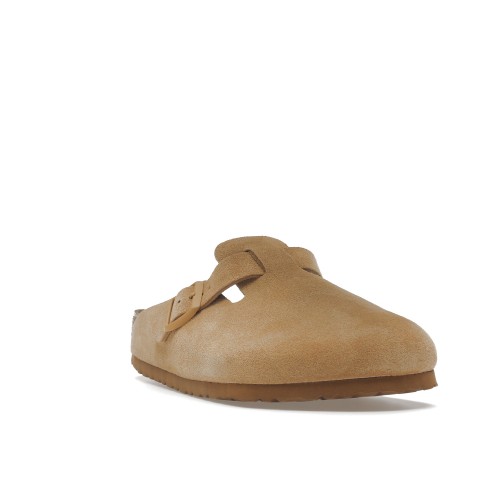 Birkenstock Boston Soft Footbed Suede Latte Cream - мужская сетка размеров