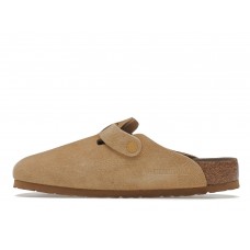 Birkenstock Boston Soft Footbed Suede Latte Cream