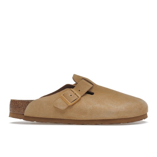 Birkenstock Boston Soft Footbed Suede Latte Cream - мужская сетка размеров