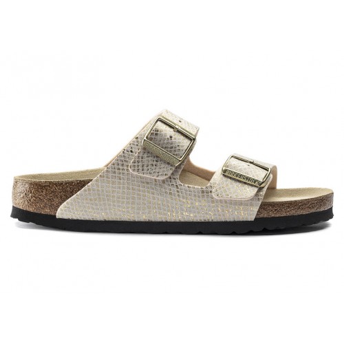 Birkenstock Arizona Microfiber Shiny Python Eggshell (W) - женская сетка размеров