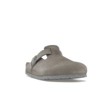 Birkenstock Boston Soft Footbed Suede Stone Coin
