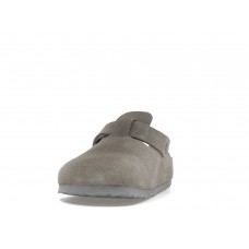 Birkenstock Boston Soft Footbed Suede Stone Coin