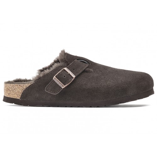 Birkenstock Boston Shearling Suede Mocha - купить с доставкой из Америки