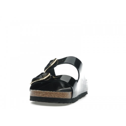 Birkenstock Arizona Big Buckle Natural Leather Patent Black Gold (W) - женская сетка размеров