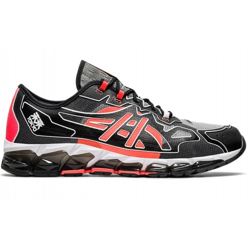 Кроссы ASICS Gel Quantum 360 6 Black Sunrise Red - мужская сетка размеров