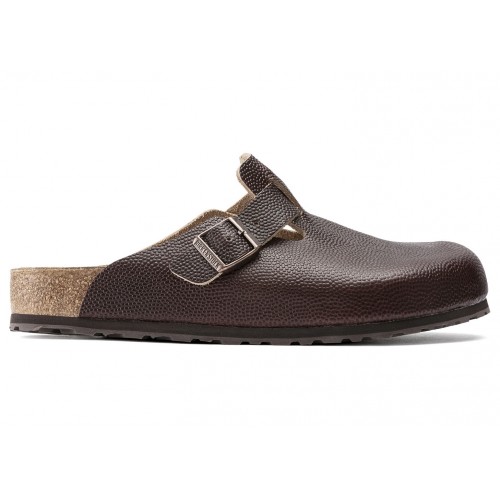 Birkenstock Boston Super Grip Embossed Natural Leather Roast Brown - мужская сетка размеров