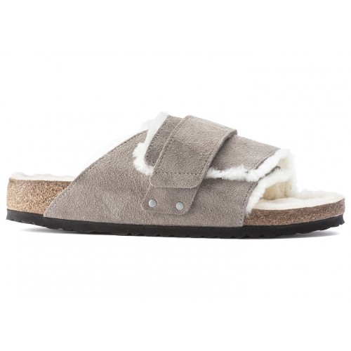 Birkenstock Kyoto Shearling Suede Stone Coin - мужская сетка размеров