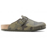 Birkenstock Boston Birko-Flor Desert Soil Camo Green