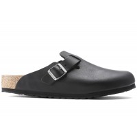 Birkenstock Boston Grip Leather Vintage Wood Black
