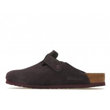 Birkenstock Boston Soft Footbed Suede Wine