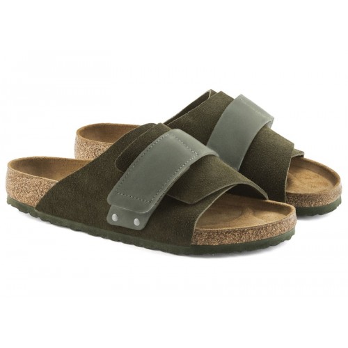 Birkenstock Kyoto Suede Thyme Green - мужская сетка размеров Birkenstock Kyoto Suede Thyme Green - мужская сетка размеров