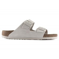 Birkenstock Arizona Soft Footbed Suede Antique White