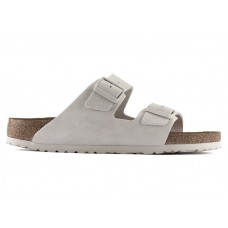 Birkenstock Arizona Soft Footbed Suede Antique White