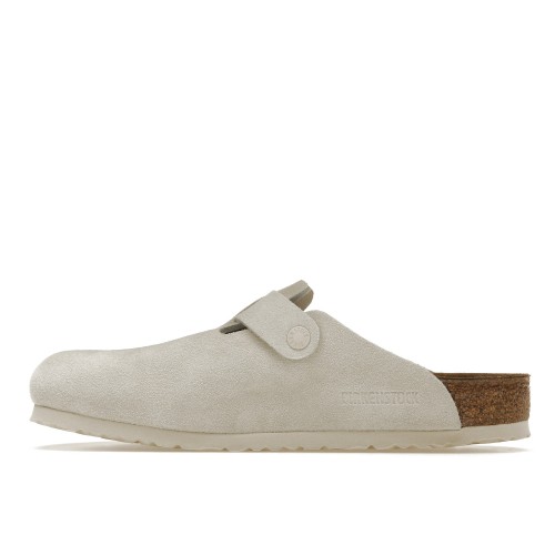 Birkenstock Boston Antique White Suede - мужская сетка размеров