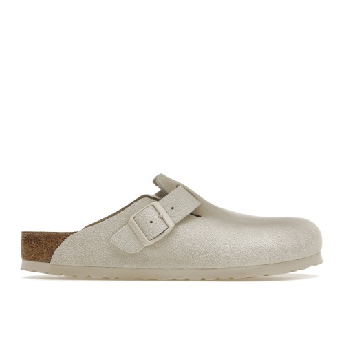 Birkenstock Boston Antique White Suede - мужская сетка размеров