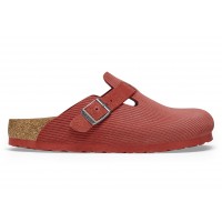 Birkenstock Boston Embossed Corduroy Suede Sienna Red
