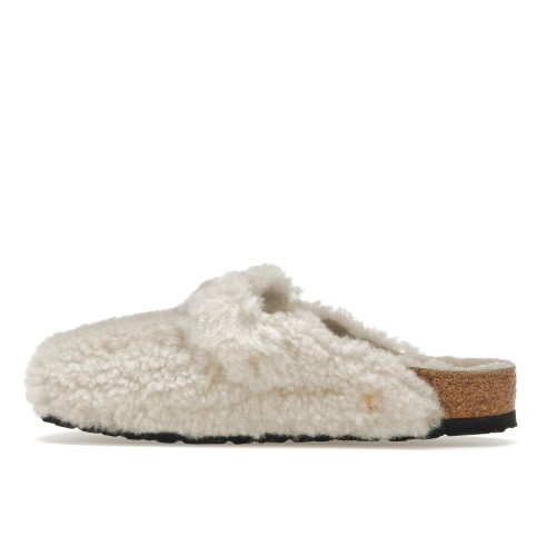 Birkenstock Boston Big Buckle Shearling Egg Shell - мужская сетка размеров