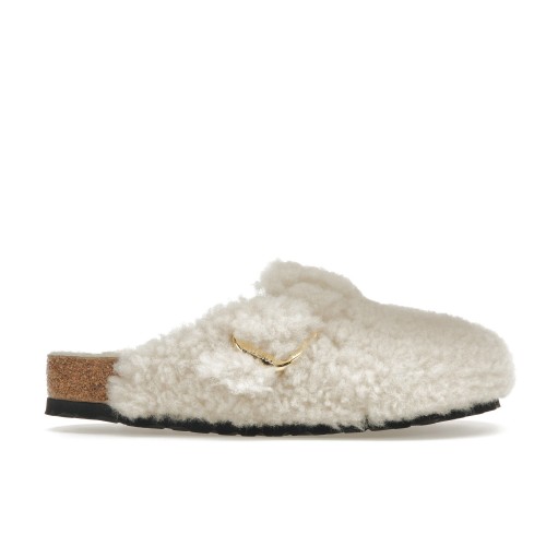 Birkenstock Boston Big Buckle Shearling Egg Shell - мужская сетка размеров