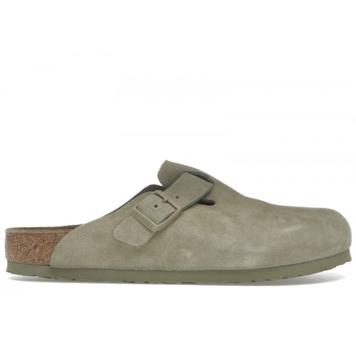 Birkenstock Boston Suede Faded Khaki - мужская сетка размеров