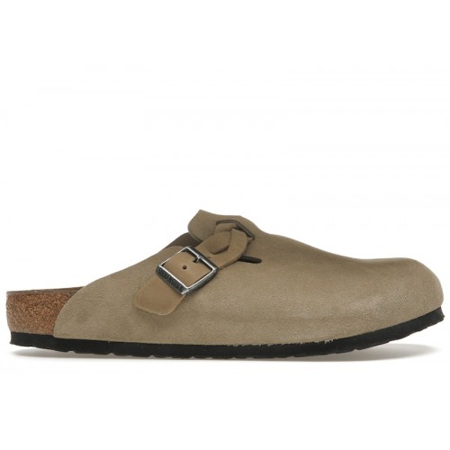 Birkenstock Boston Braided Suede Taupe - мужская сетка размеров
