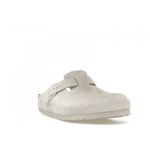 Birkenstock Boston Soft Footbed Suede Antique White - мужская сетка размеров
