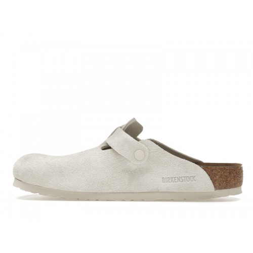 Birkenstock Boston Soft Footbed Suede Antique White - мужская сетка размеров