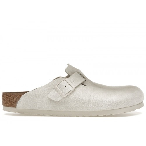 Birkenstock Boston Soft Footbed Suede Antique White - мужская сетка размеров