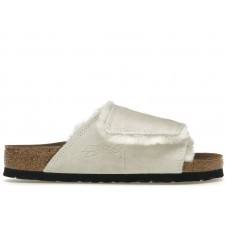 Birkenstock Solana Shearling Slide Stussy Bone