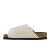 Birkenstock Solana Shearling Slide Stussy Bone