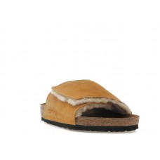 Birkenstock Solana Shearling Slide Stussy Caramel