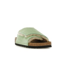 Birkenstock Solana Shearling Slide Stussy Washed Green