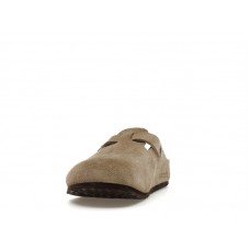 Детские Birkenstock Boston Suede Taupe (Narrow Fit) (Kids)