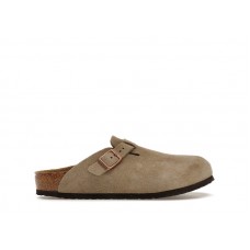 Детские Birkenstock Boston Suede Taupe (Narrow Fit) (Kids)