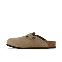 Детские Birkenstock Boston Suede Taupe (Narrow Fit) (Kids)