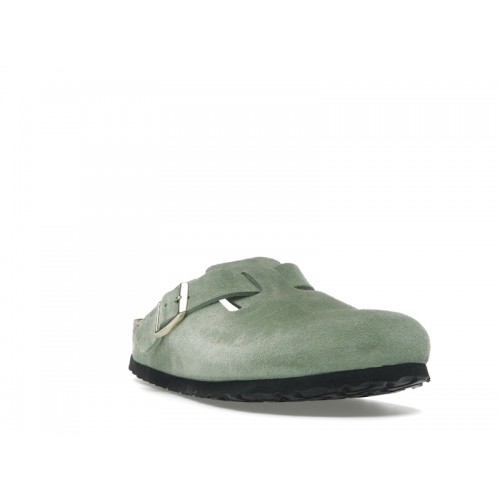 Birkenstock Boston Soft Footbed Suede Green Tea (Narrow Fit) - мужская сетка размеров