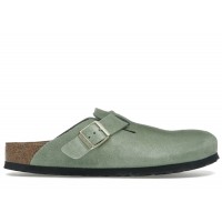 Birkenstock Boston Soft Footbed Suede Green Tea (Narrow Fit)
